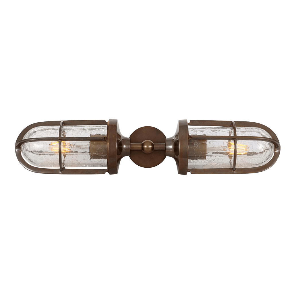 Mullan Lighting Lighting Clayton Double Well Glass Wall Sconce