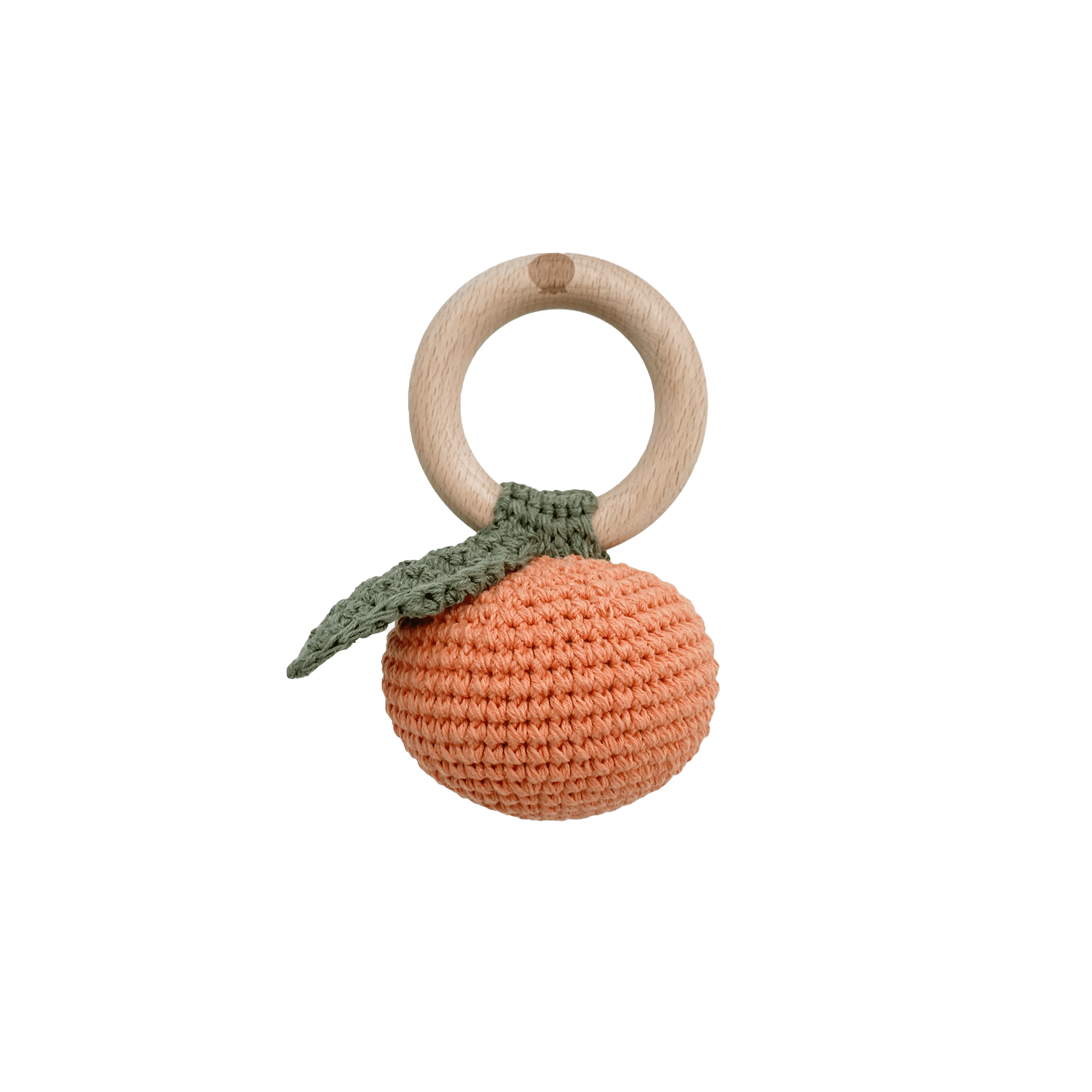 The Blueberry Hill Baby Toys Clementine Crocheted Teether Rattle