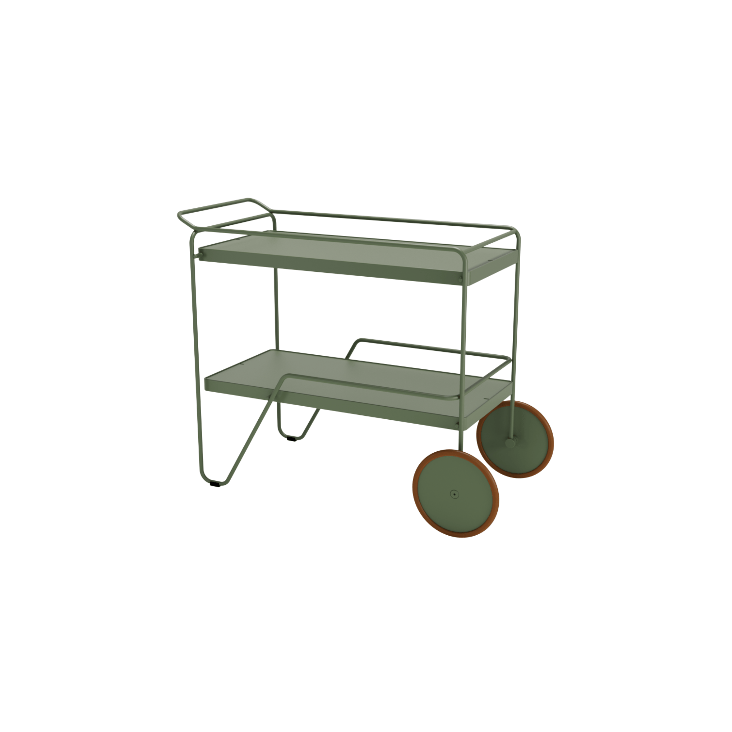 HOUE SHOP Olive Green Click Serving Cart
