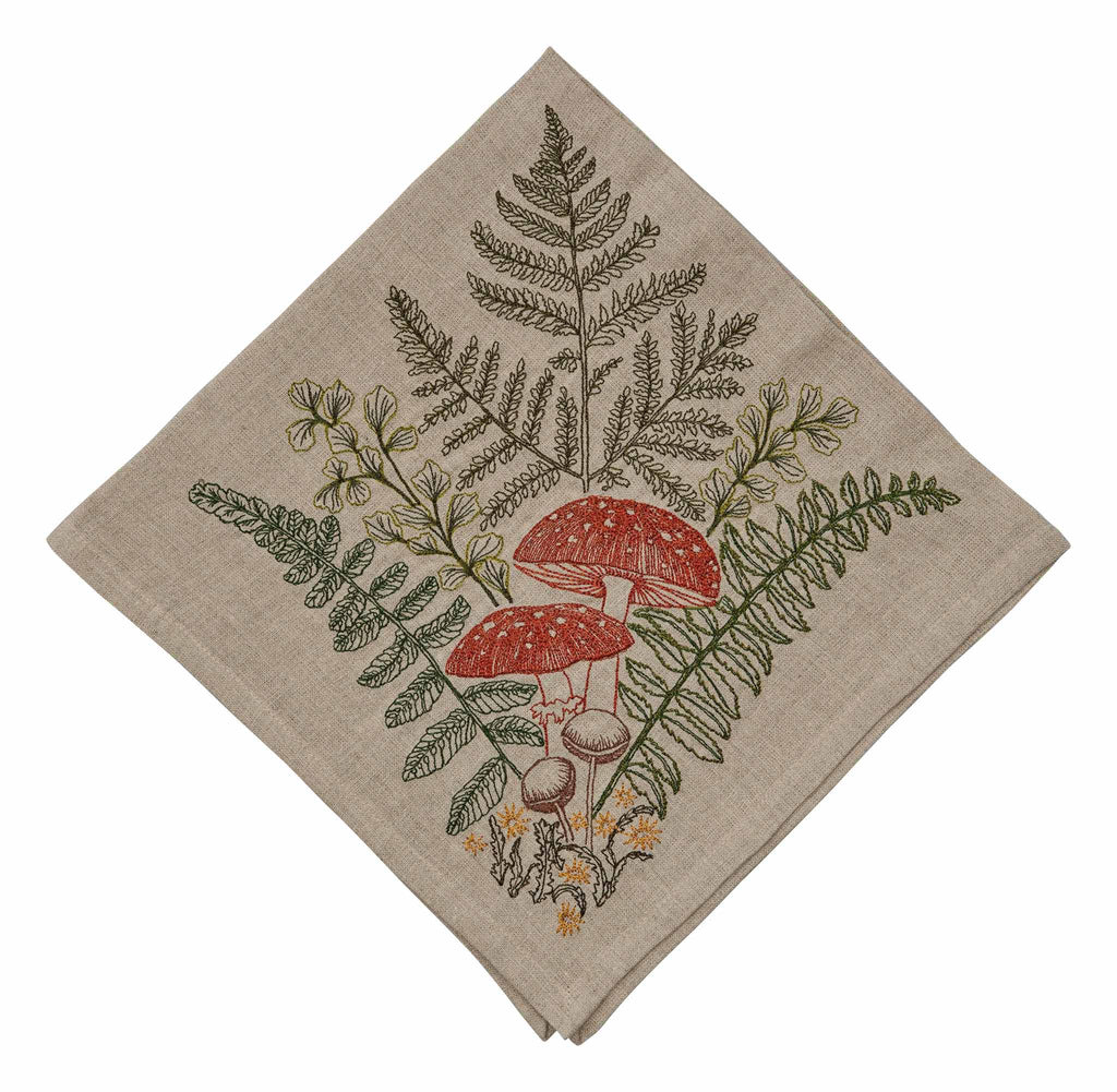 Coral & Tusk Coral & Tusk - Mushrooms and Ferns Bouquet Dinner Napkin