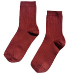 Le Bon Shoppe Socks Terracotta Cotton Rib Women's Socks