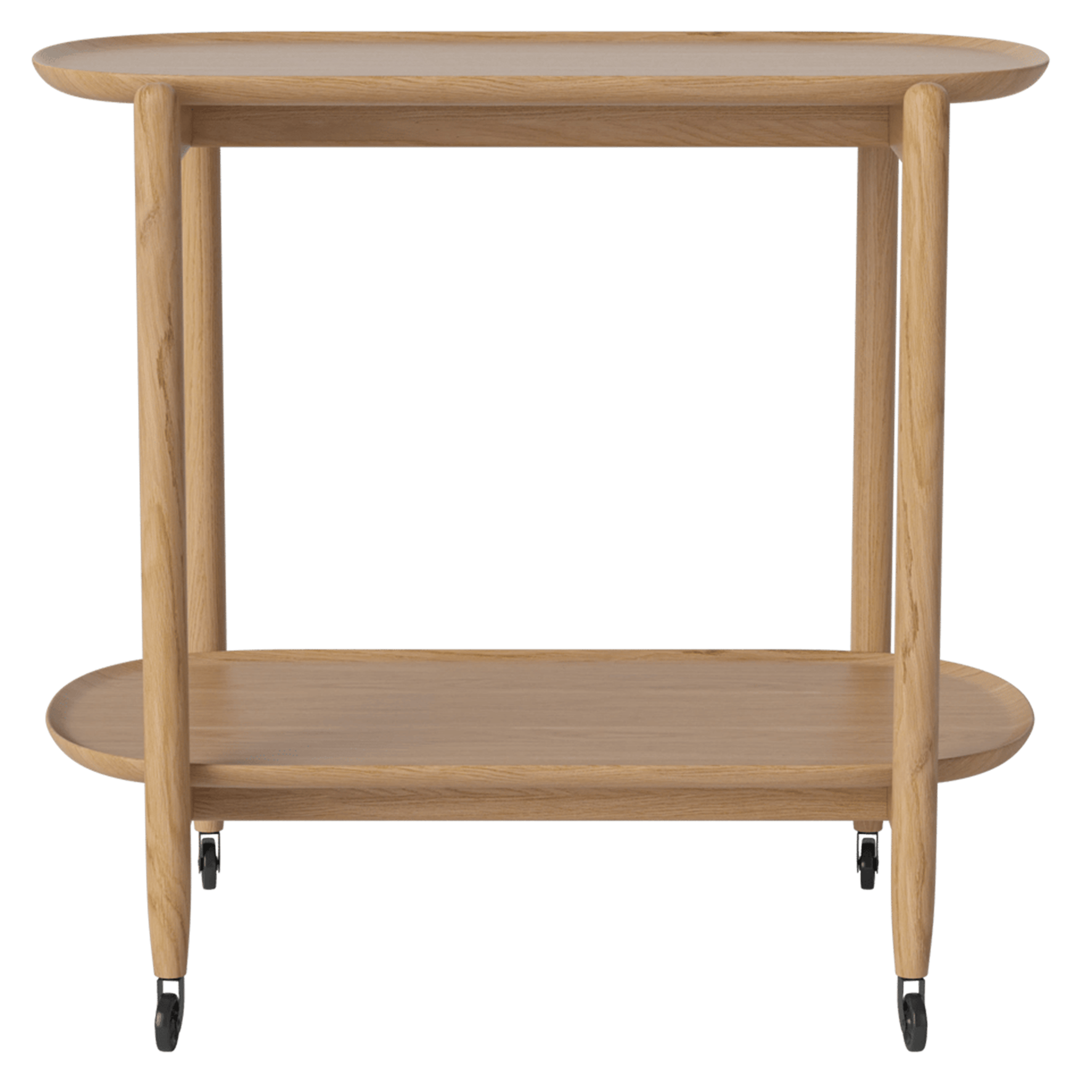 Bolia Furniture Oiled Oak / 31.5" Coupe Bar Trolley
