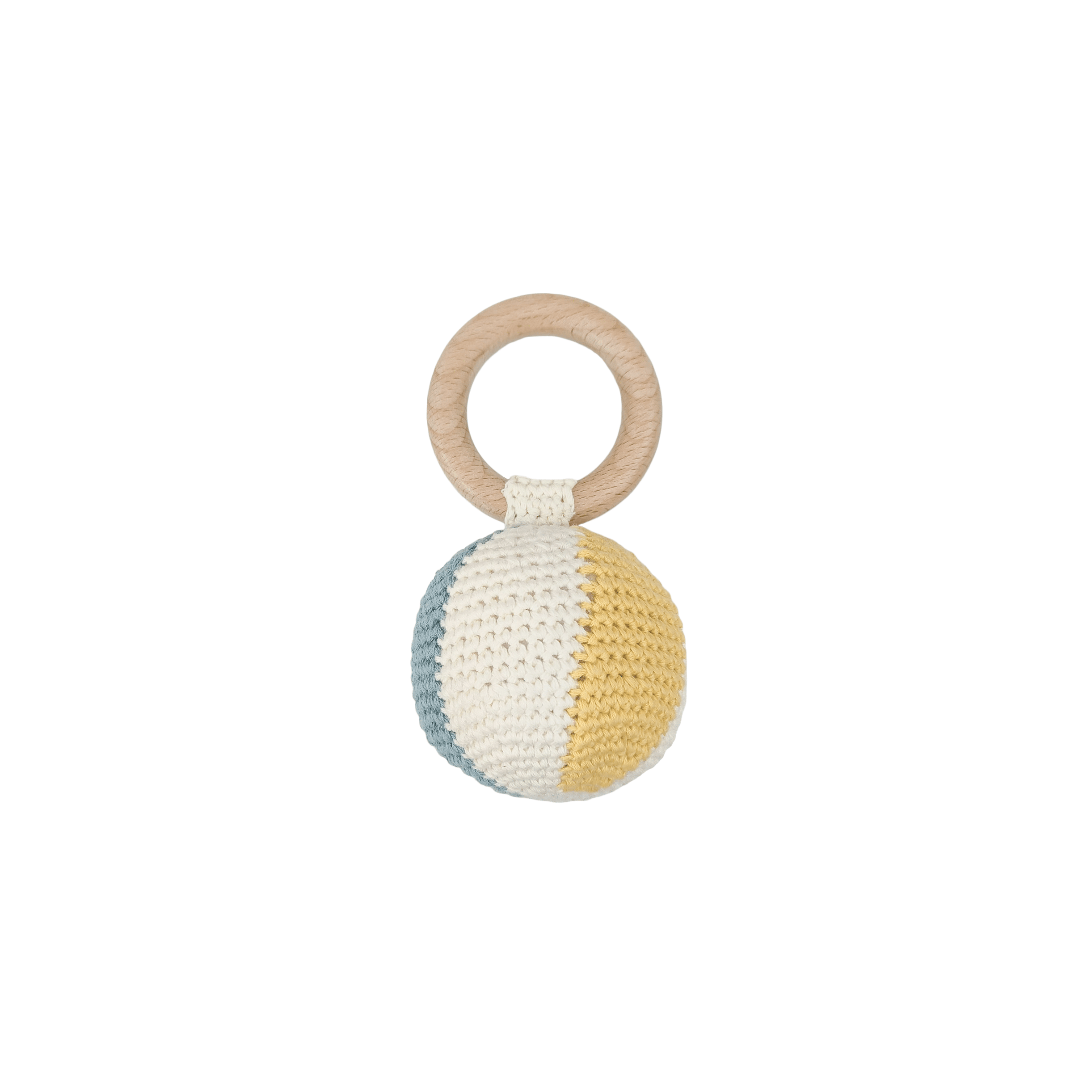 The Blueberry Hill SHOP Crocheted Beach Ball Teether Rattle