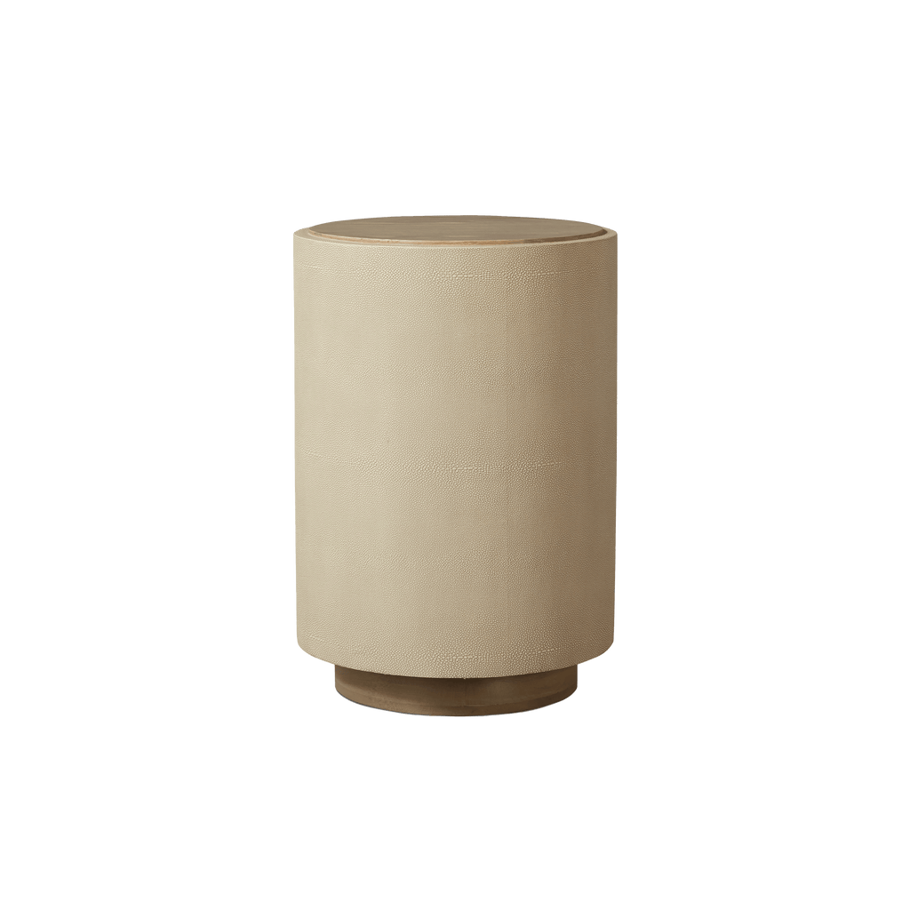 Four Hands Furniture Light Cream Shagreen Crosby Side Table