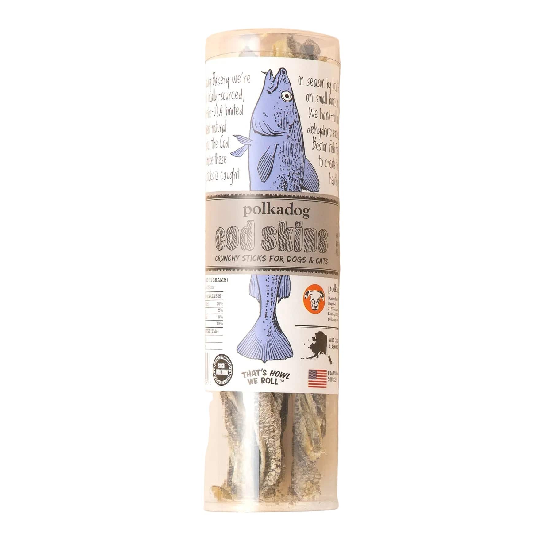Polkadog Pet Small 2.5oz Crunchy Cod Pet Treats