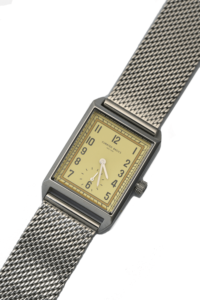 Curated Basics Steel Mesh Curated Basics - Classic Rectangular Watch