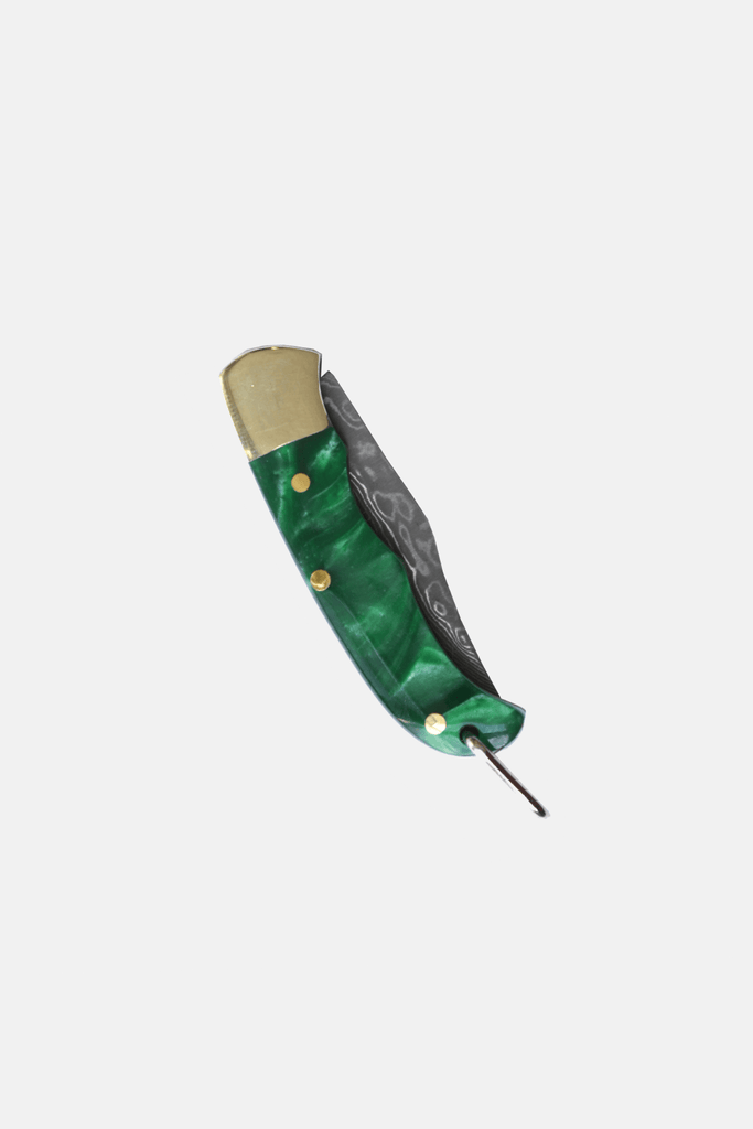 Curated Basics Curated Basics - Green Resin Inlay Folding Knife