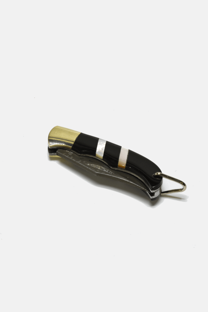 Curated Basics Curated Basics - Ox-Horn with Pearls Striped  Inlay Folding Knife