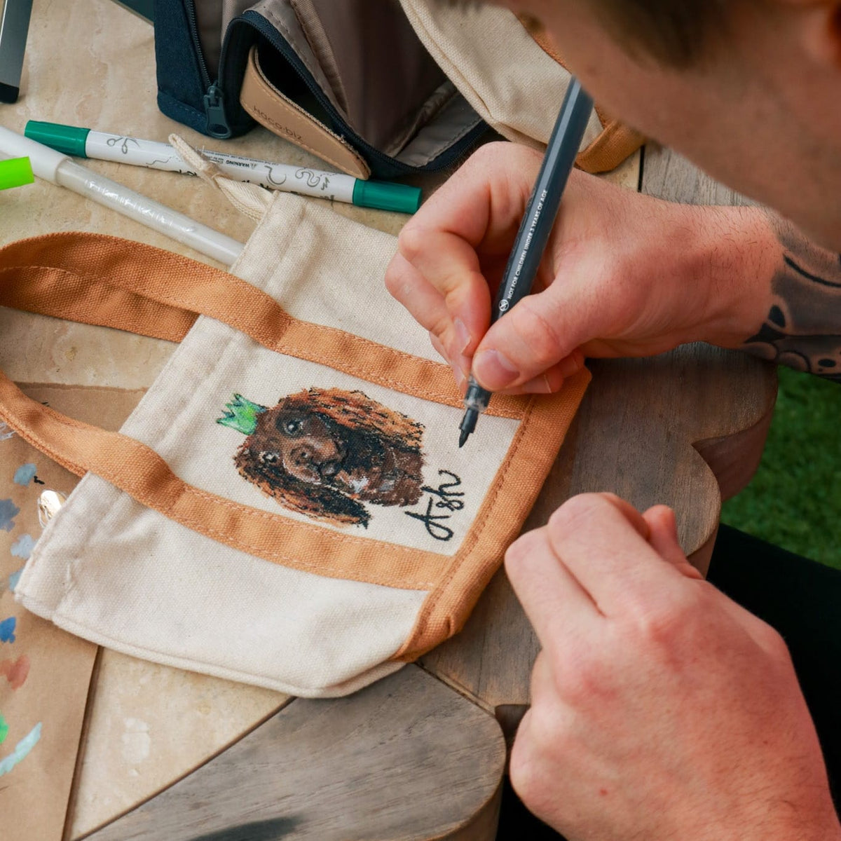Asher + Rye Custom Pet Portrait on Mini Canvas Bag | Wag-O-Ween 2026