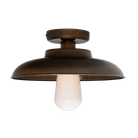 Mullan Lighting Lighting Antique Brass / Opal Darya Outdoor Industrial Brass Ceiling Light