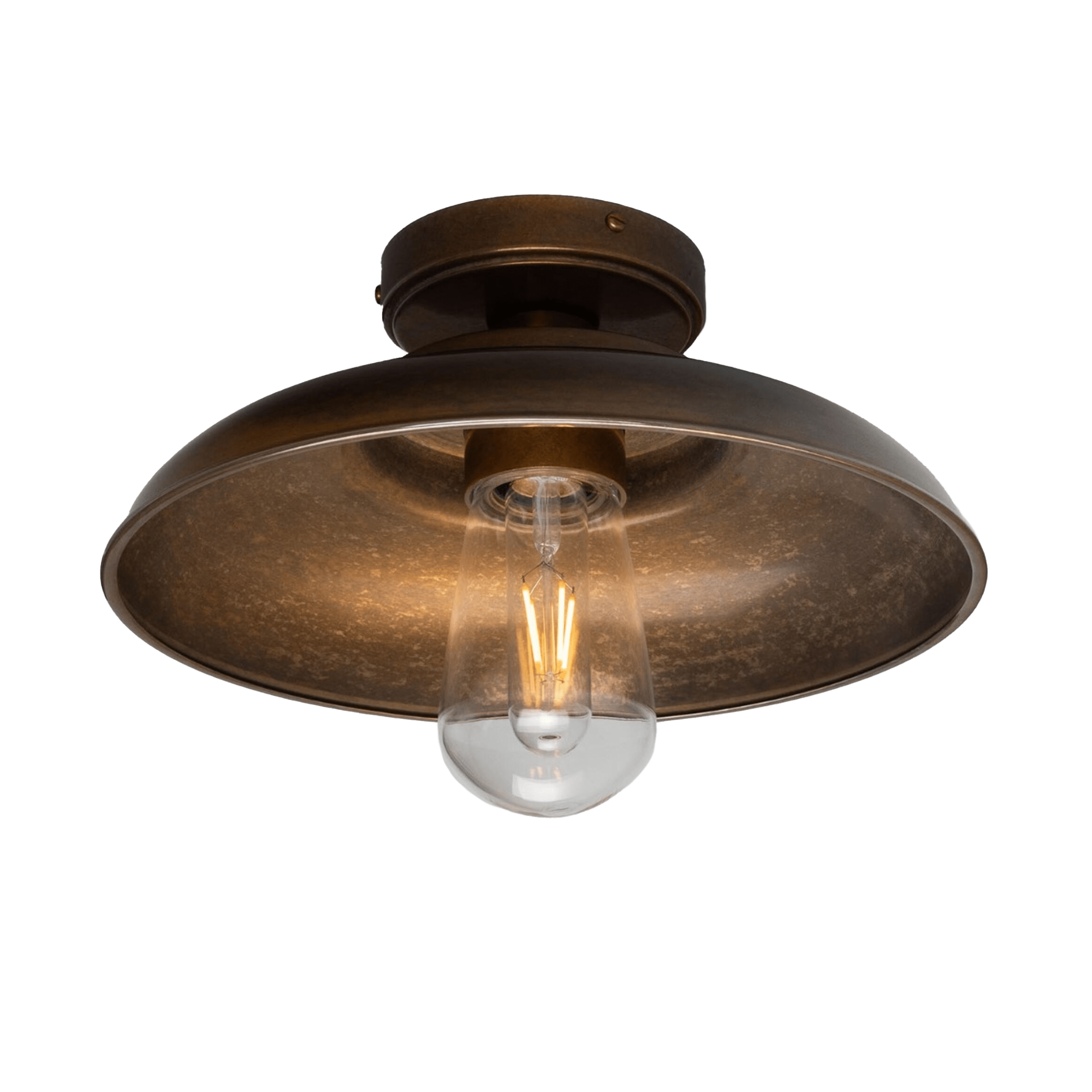 Mullan Lighting Lighting Darya Outdoor Industrial Brass Ceiling Light