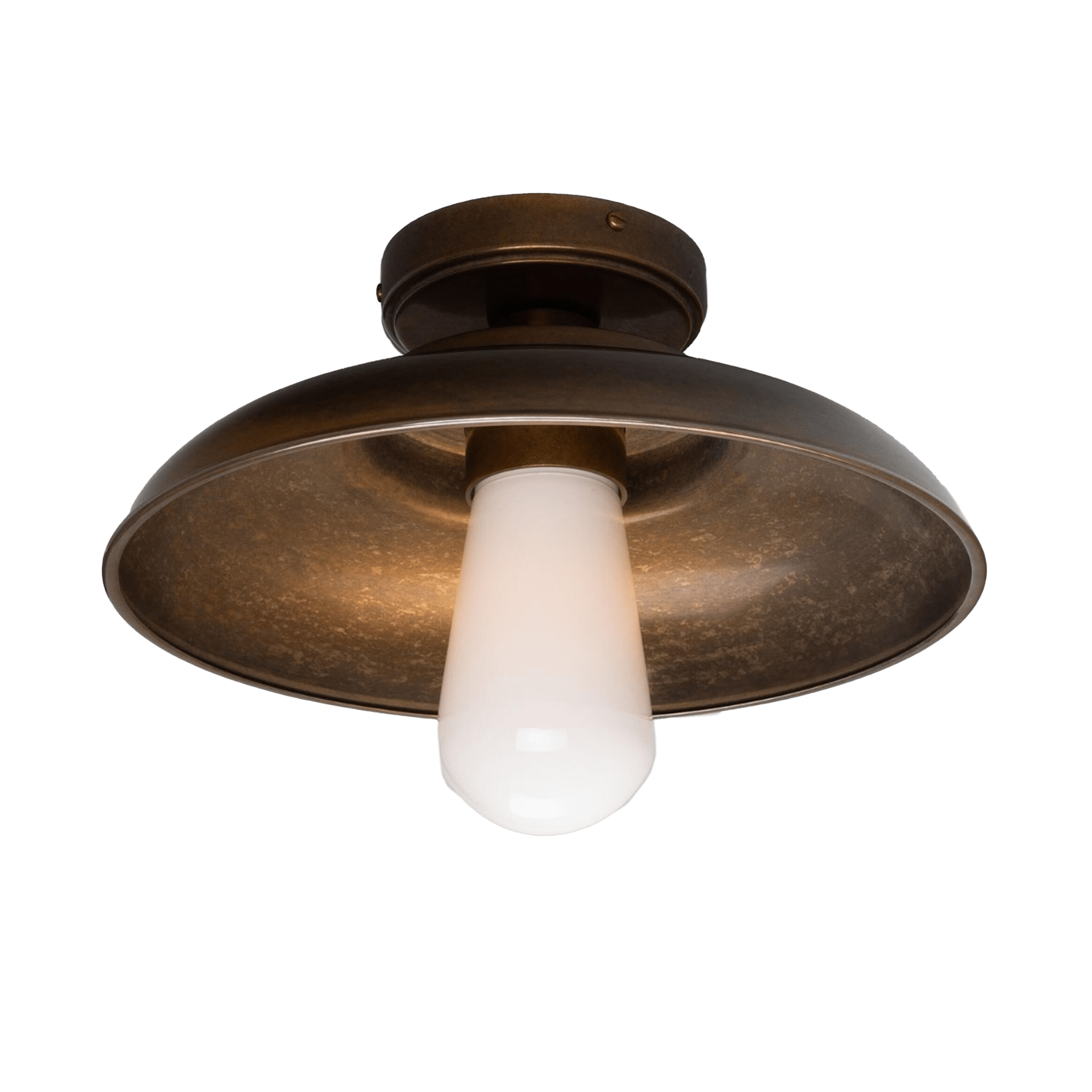 Mullan Lighting Lighting Darya Outdoor Industrial Brass Ceiling Light