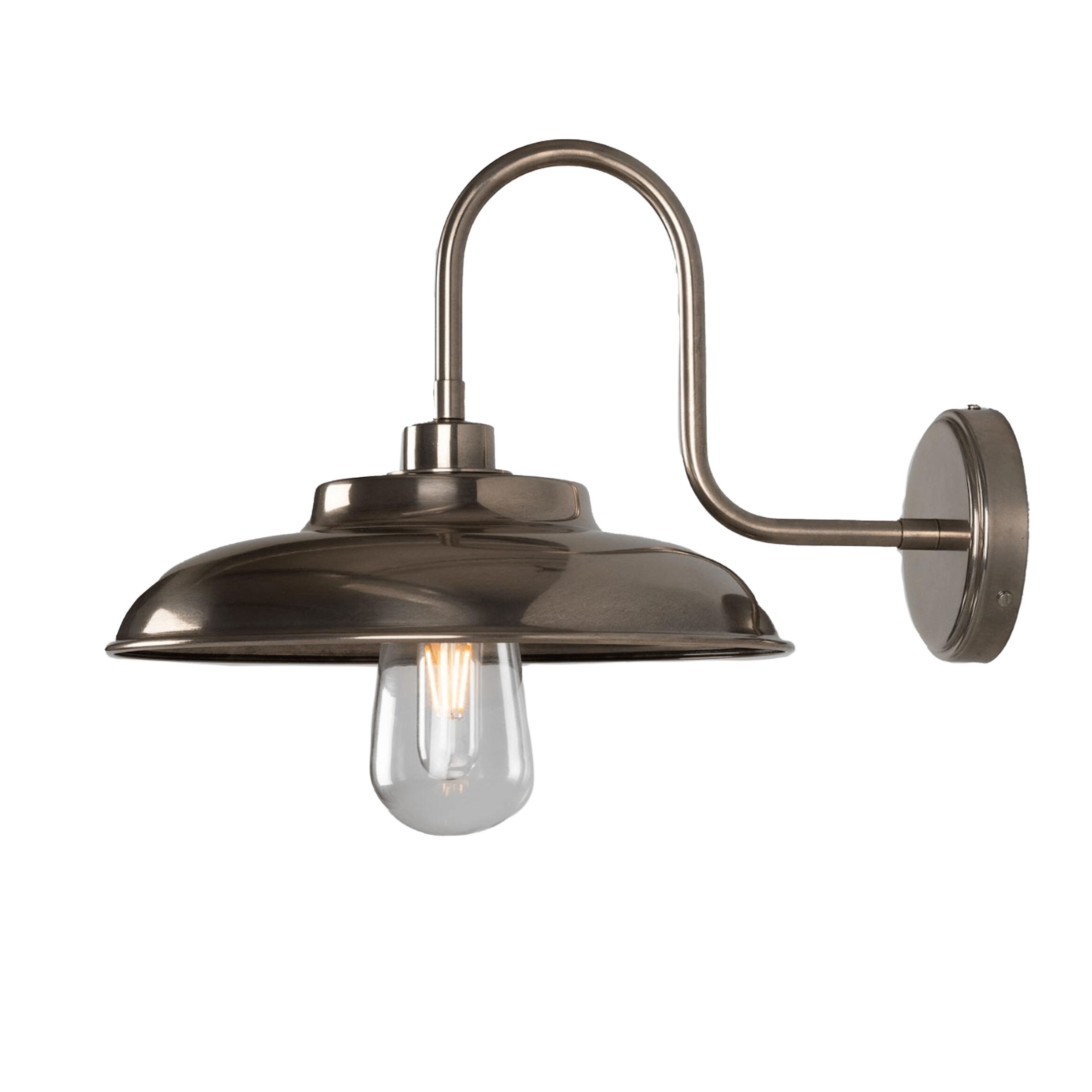 Mullan Lighting Lighting Darya Outdoor Swan Neck Wall Sconce