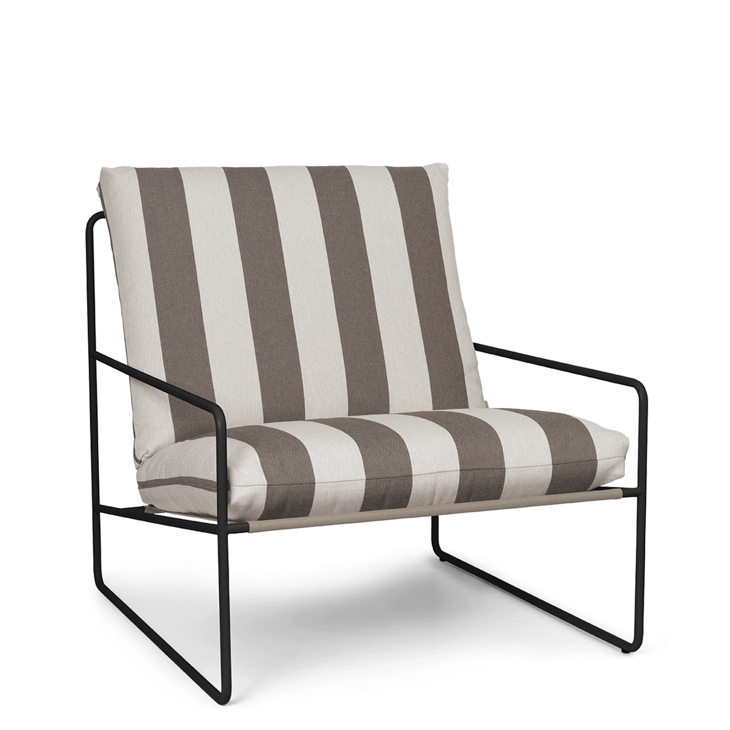 Ferm Living Outdoor Chocolate Stripe Desert Outdoor Chair