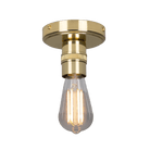 Mullan Lighting Lighting Polished Brass Devon Minimalist Brass Flush Ceiling Light
