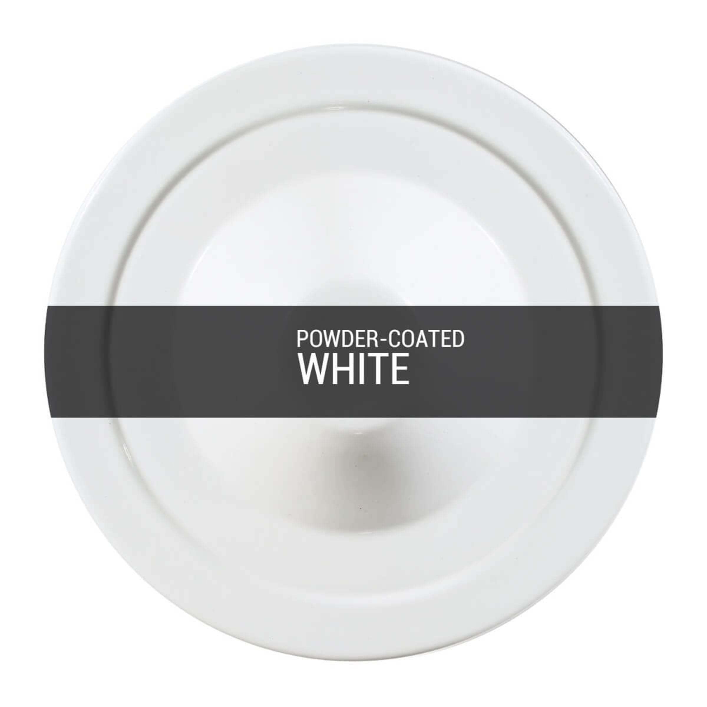 Mullan Lighting Lighting Powder-Coated White Devon Minimalist Brass Flush Ceiling Light