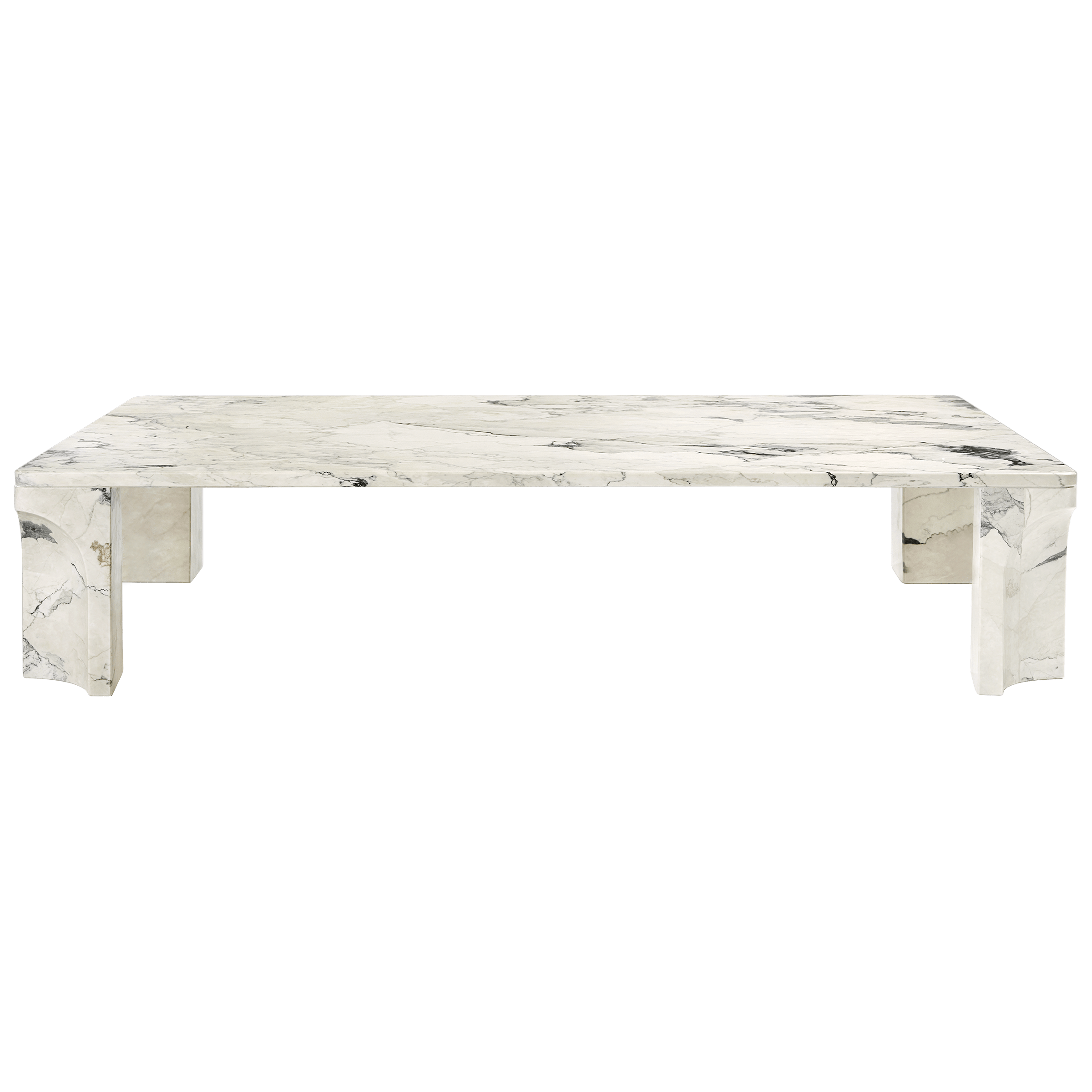 Gubi Furniture Electric Grey Limestone / Rectangle Doric Coffee Table