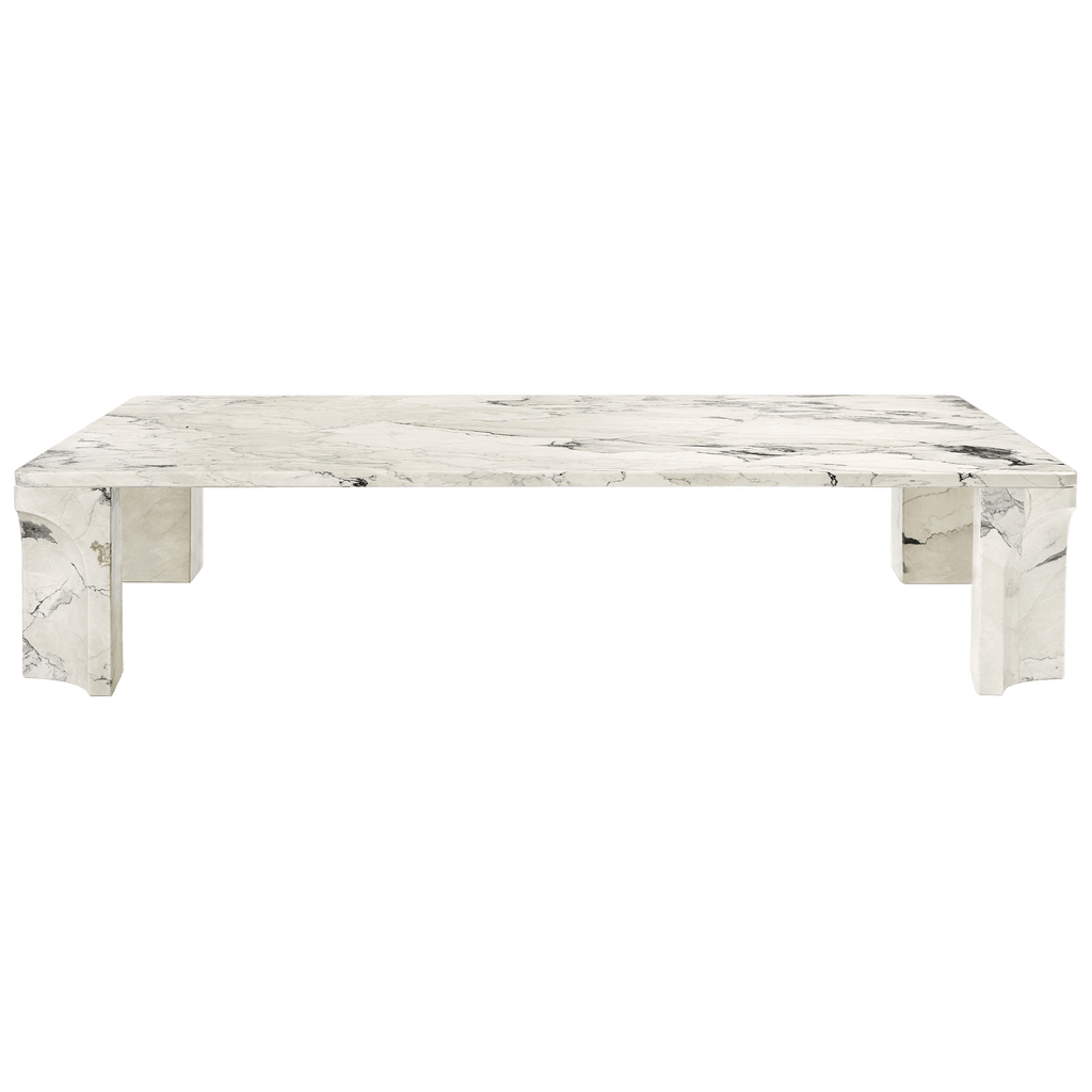 Gubi Furniture Electric Grey Limestone / Rectangle Doric Coffee Table