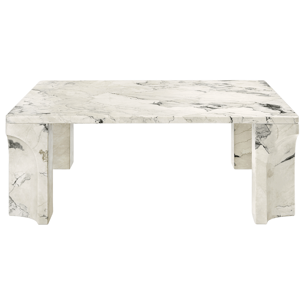Gubi Furniture Electric Grey Limestone / Square Doric Coffee Table