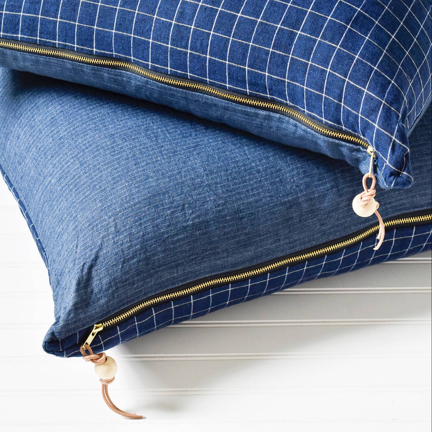 Celina Mancurti, LLC SHOP 20x20 Double-Sided Plaid & Stripe Linen Pillow