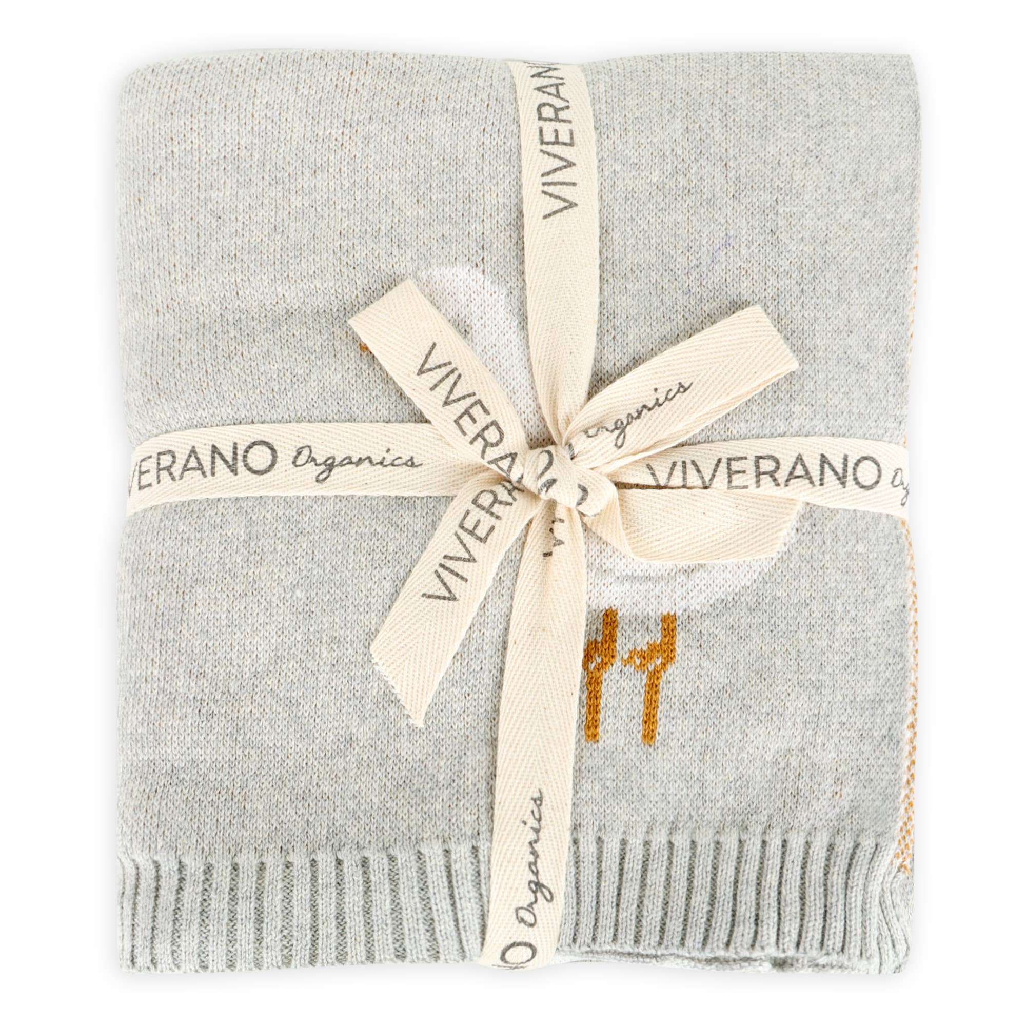 Viverano Organics SHOP Duck Jacquard Knit Baby Blanket
