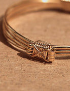 American Rhino Jewelry Gold Elephant Hair Bracelet Three Strand