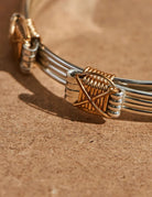 Asher + Rye Jewelry Gold & Silver Elephant Hair Bracelets Four Strand