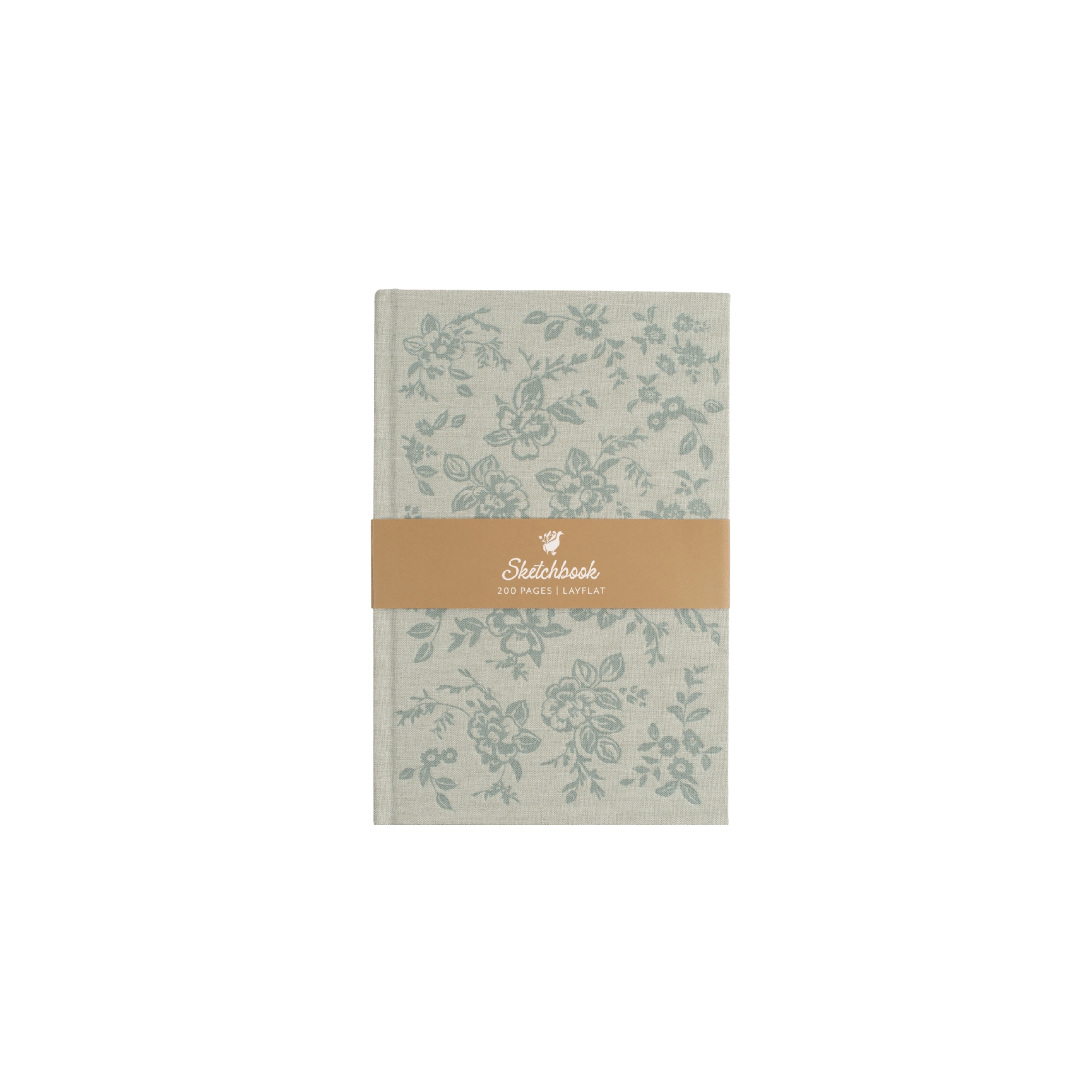 Flowerie SHOP Embossed Green Floral Sketchbook
