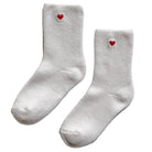 Le Bon Shoppe Socks White + Heart Embroidered Cloud Women's Socks