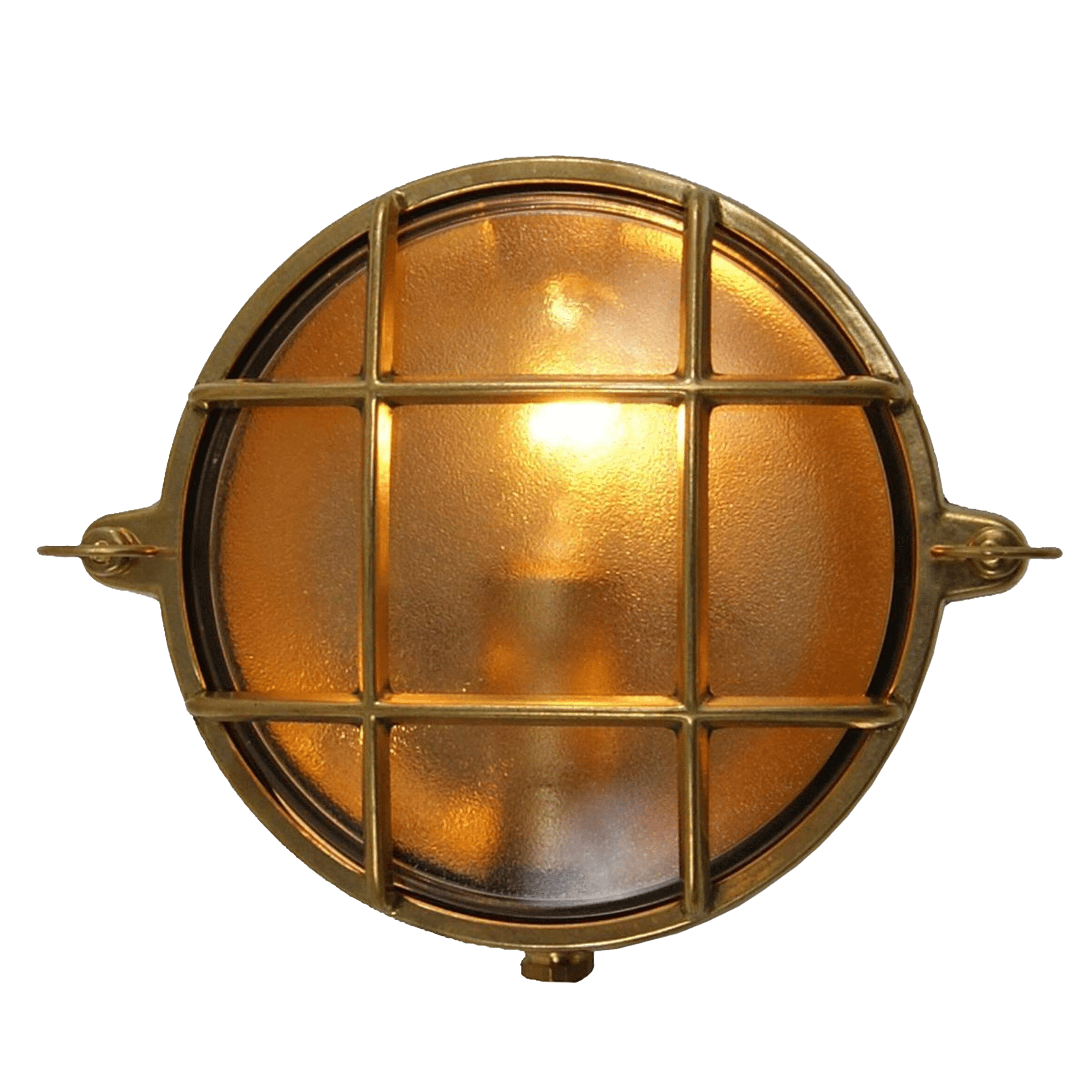 Mullan Lighting Lighting Antique Brass Ergo Marine Round Bulkhead Wall Sconce