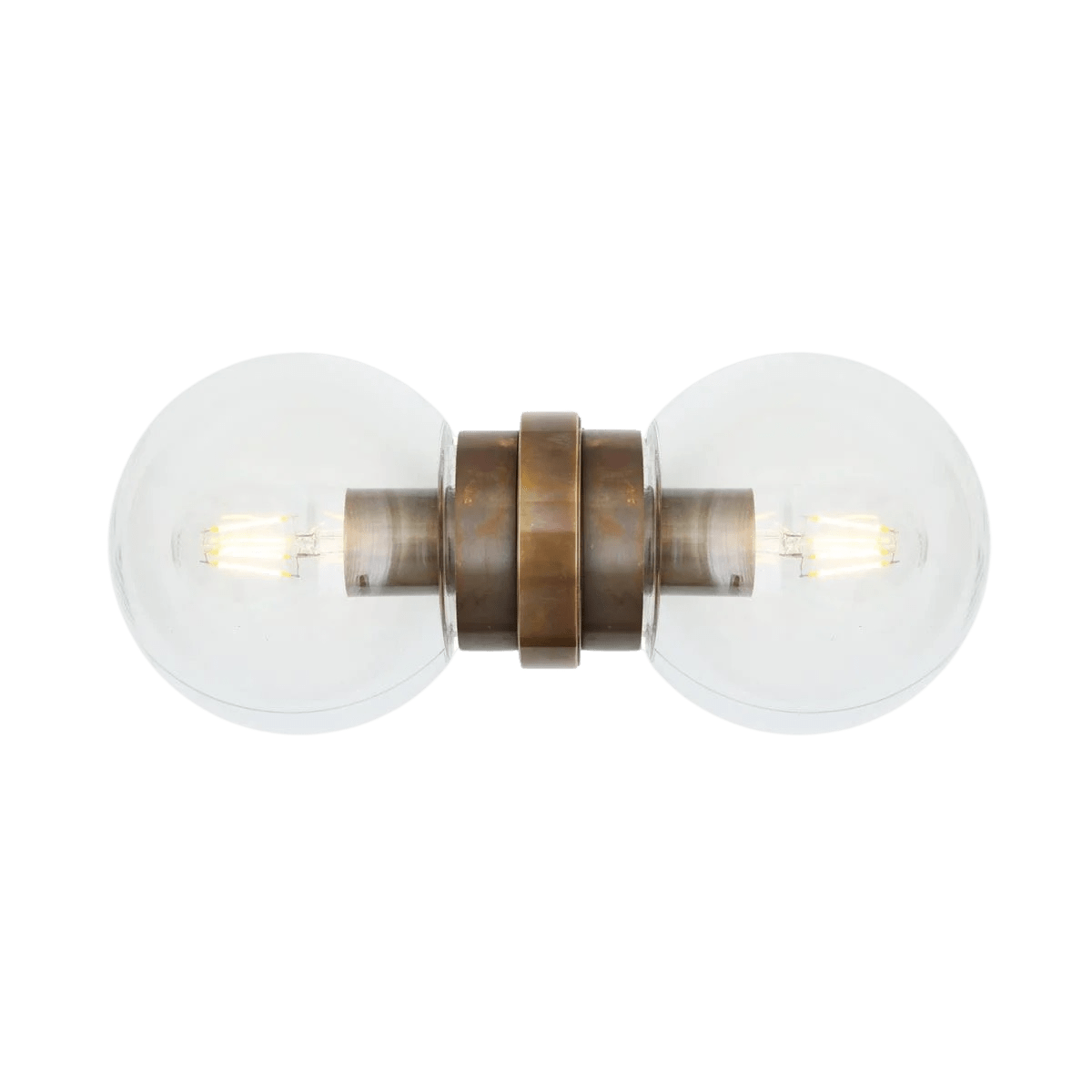 Mullan Lighting Lighting Eske Modern Double Glass Globe Wall Light