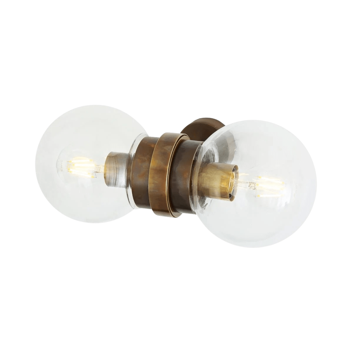 Mullan Lighting Lighting Eske Modern Double Glass Globe Wall Light