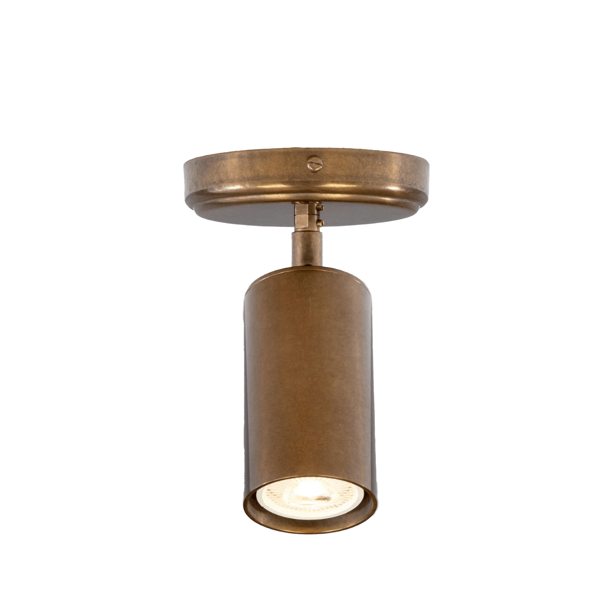 Mullan Lighting Lighting Antique Brass Evanston Directional Brass Ceiling Spot Light