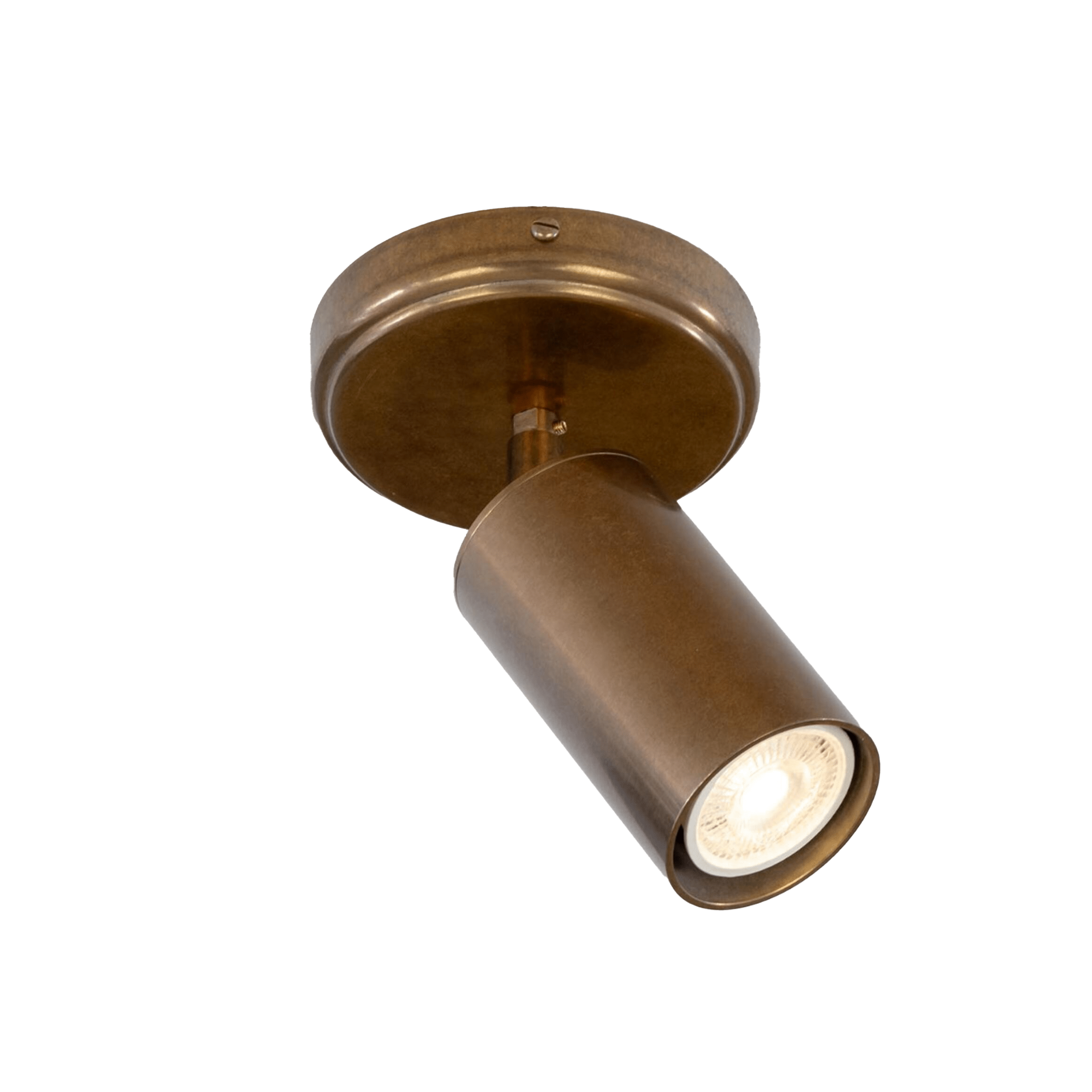 Mullan Lighting Lighting Evanston Directional Brass Ceiling Spot Light