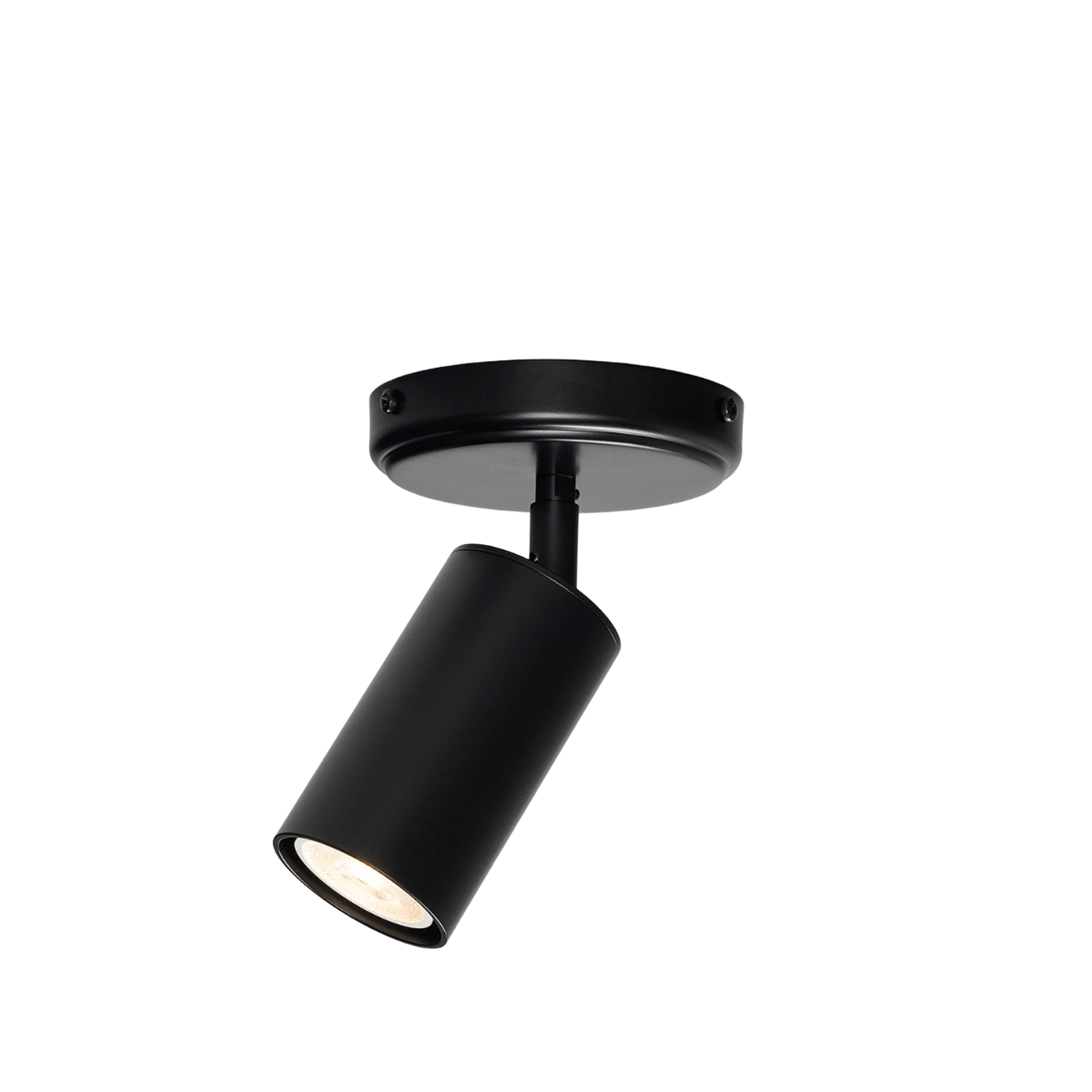Mullan Lighting Lighting Powder-Coated Matte Black Evanston Directional Brass Ceiling Spot Light