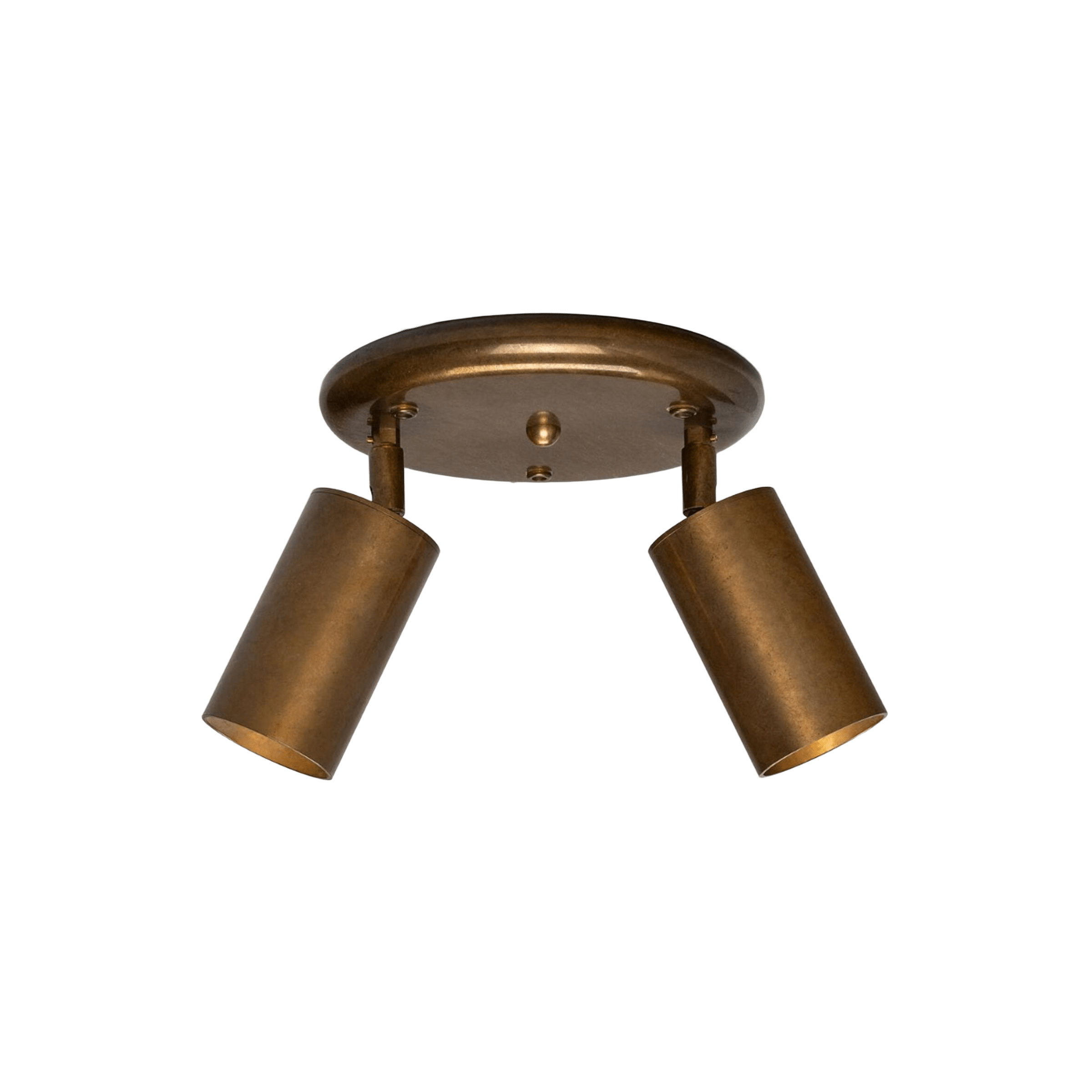 Mullan Lighting Lighting Evanston Two Light Directional Brass Ceiling Spotlight