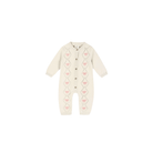 Viverano Organics SHOP Evie Bow Pointelle Baby Jumpsuit