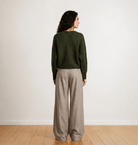 La Fée Maraboutée SHOP Ezur Tweed Trousers, Greige