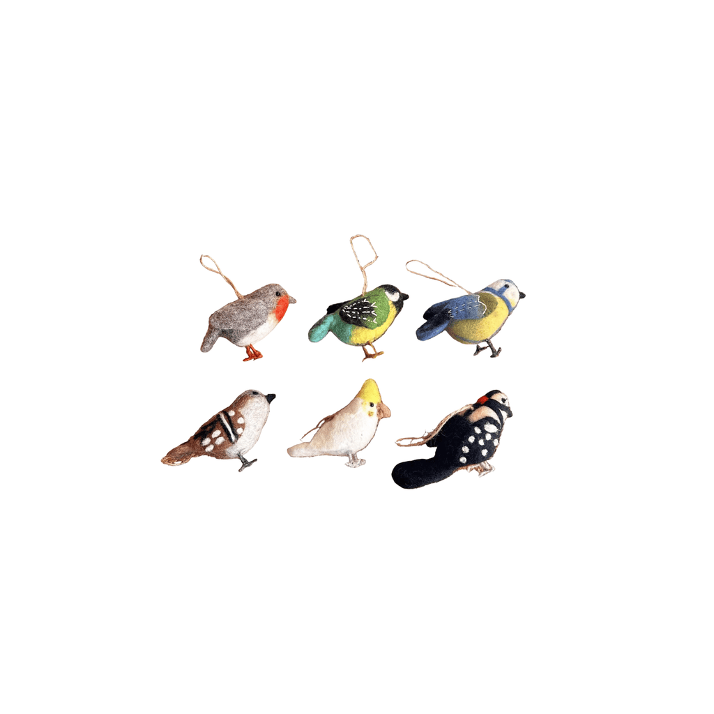 Ganapati Holiday Ornaments Felt Bird Ornaments, Various