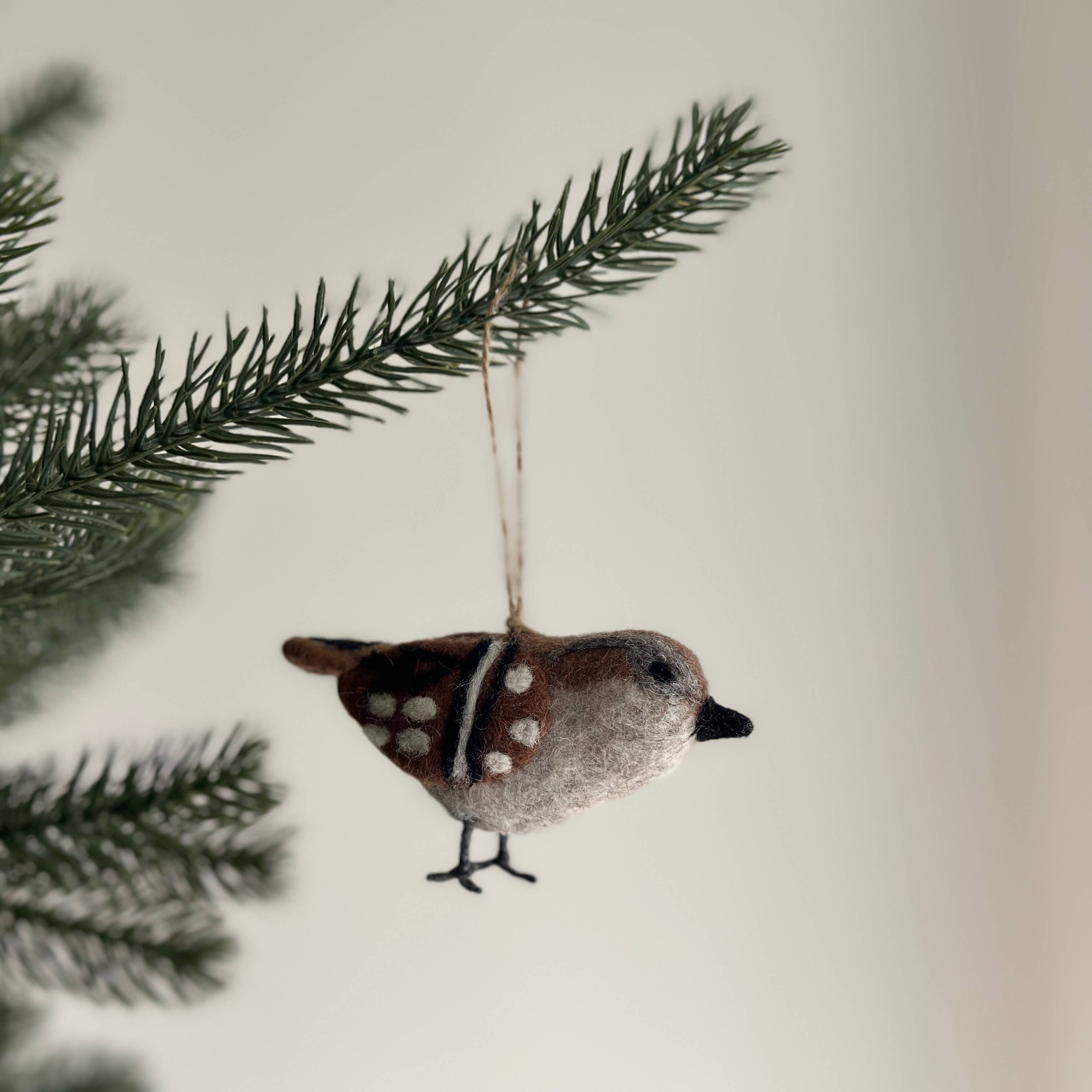 Ganapati Holiday Ornaments Sparrow Felt Bird Ornaments, Various
