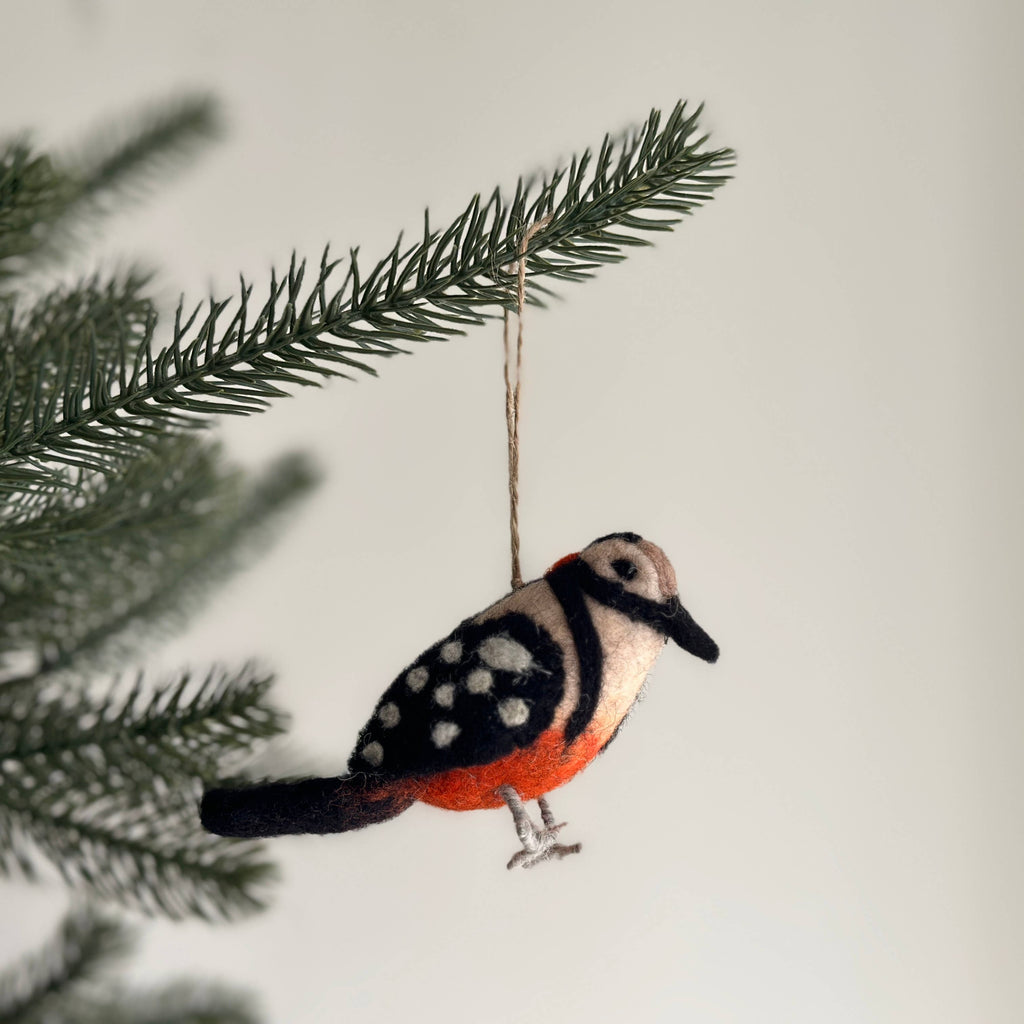 Ganapati Holiday Ornaments Woodpecker Felt Bird Ornaments, Various