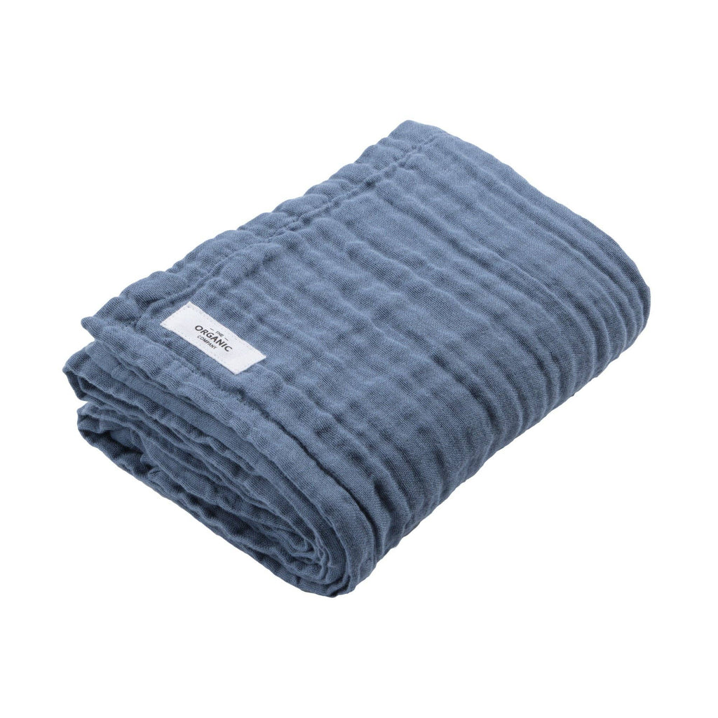 The Organic Company Bath Grey Blue Fine Bath Towel
