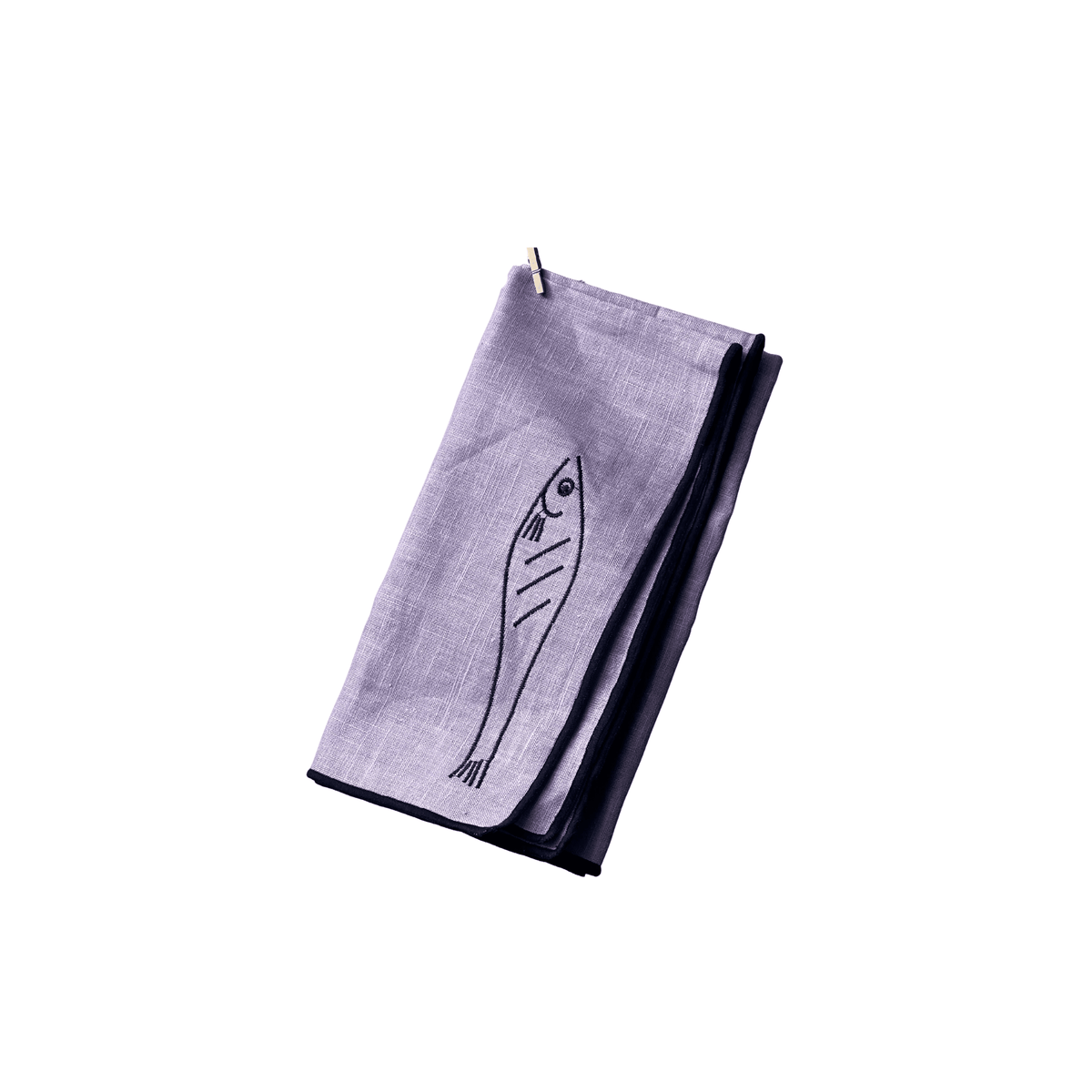 MÆGEN SHOP Fish Embroidered Napkins, Set of 2