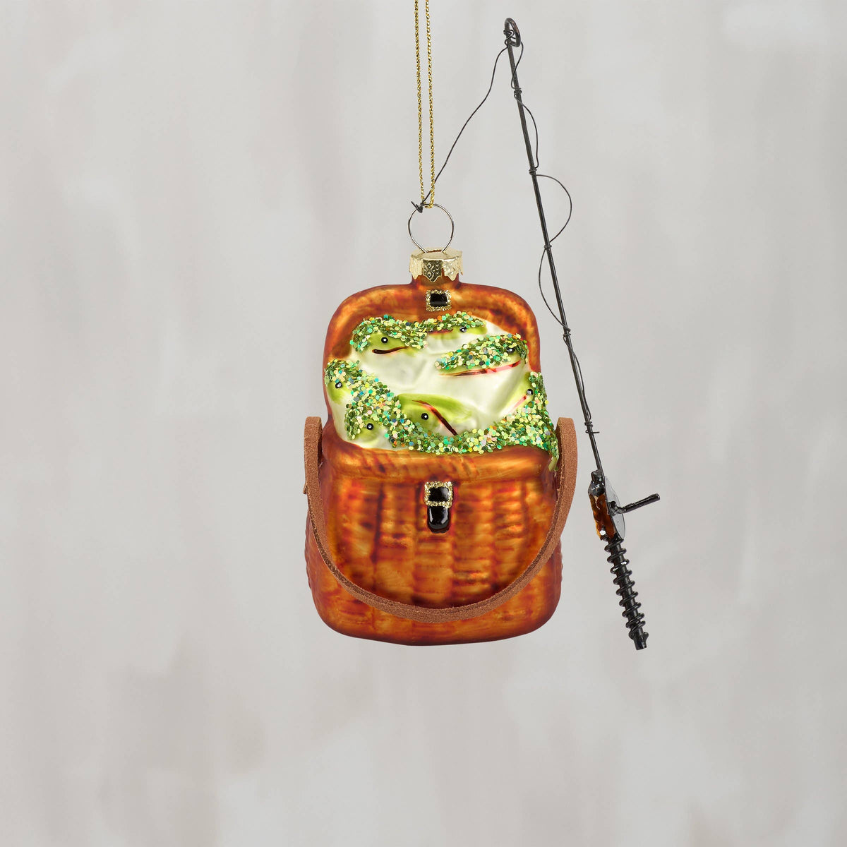 Primitives by Kathy SHOP Fishing Gear Glass Ornament