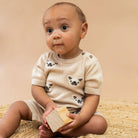 Viverano Organics SHOP Frenchie Jacquard Baby Romper