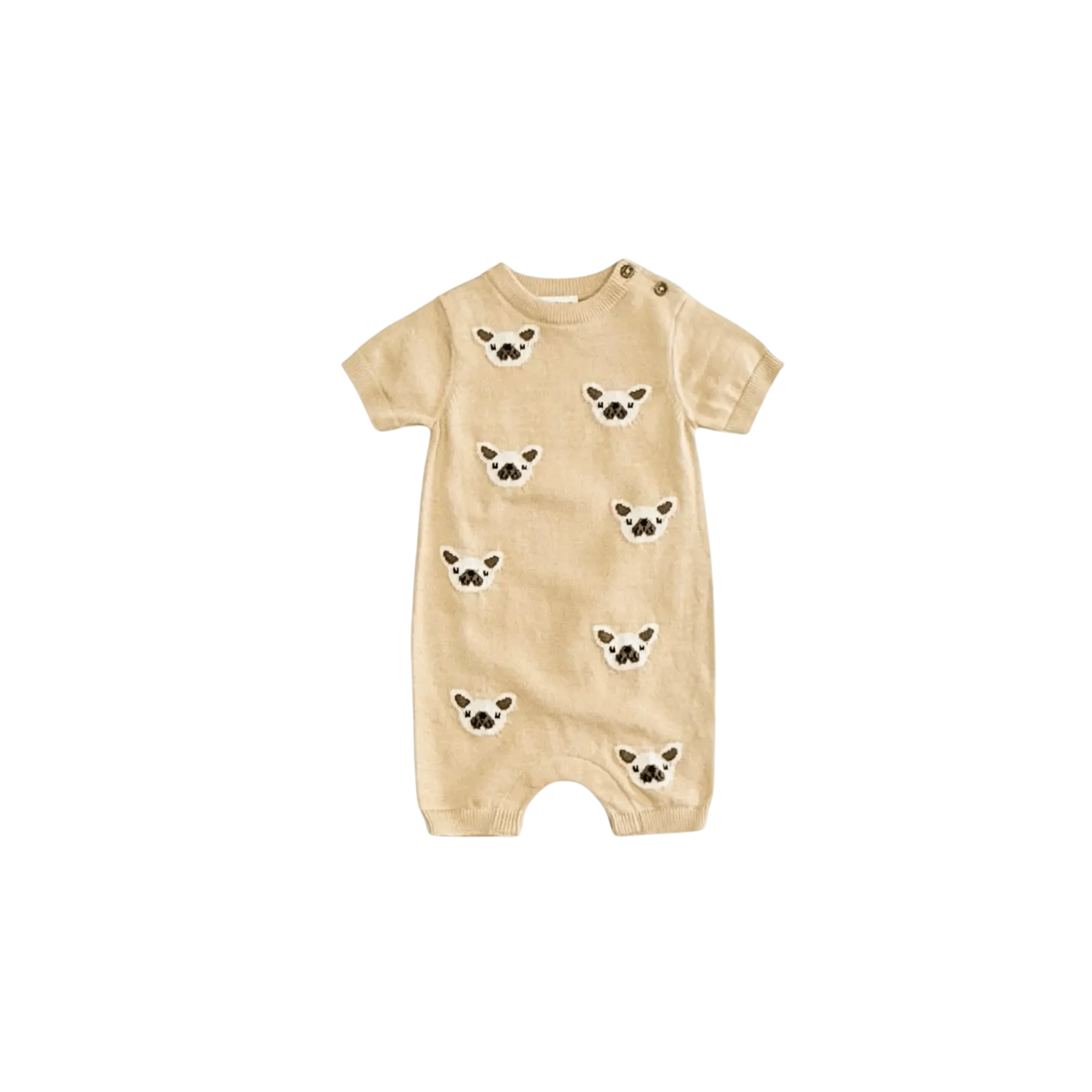 Viverano Organics SHOP Frenchie Jacquard Baby Romper
