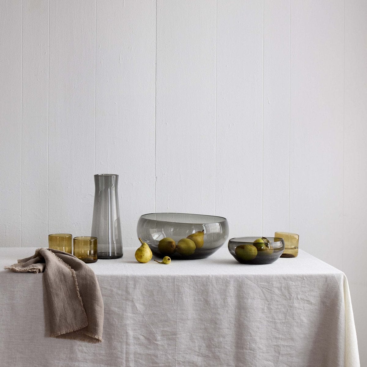 Bloomist SHOP Fringed Linen Tablecloth