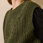 La Fée Maraboutée SHOP Gabina Sweater Vest, Khaki Green