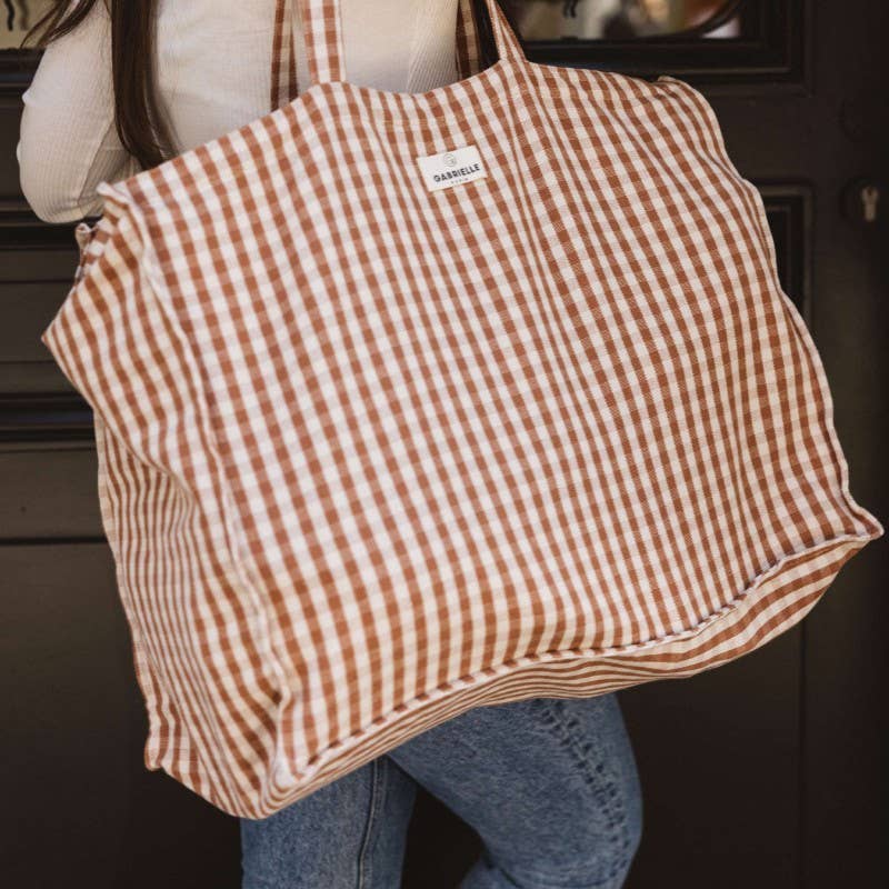 Gabrielle Paris Gabrielle Paris - GINGHAM COTTON WEEKEND BAG