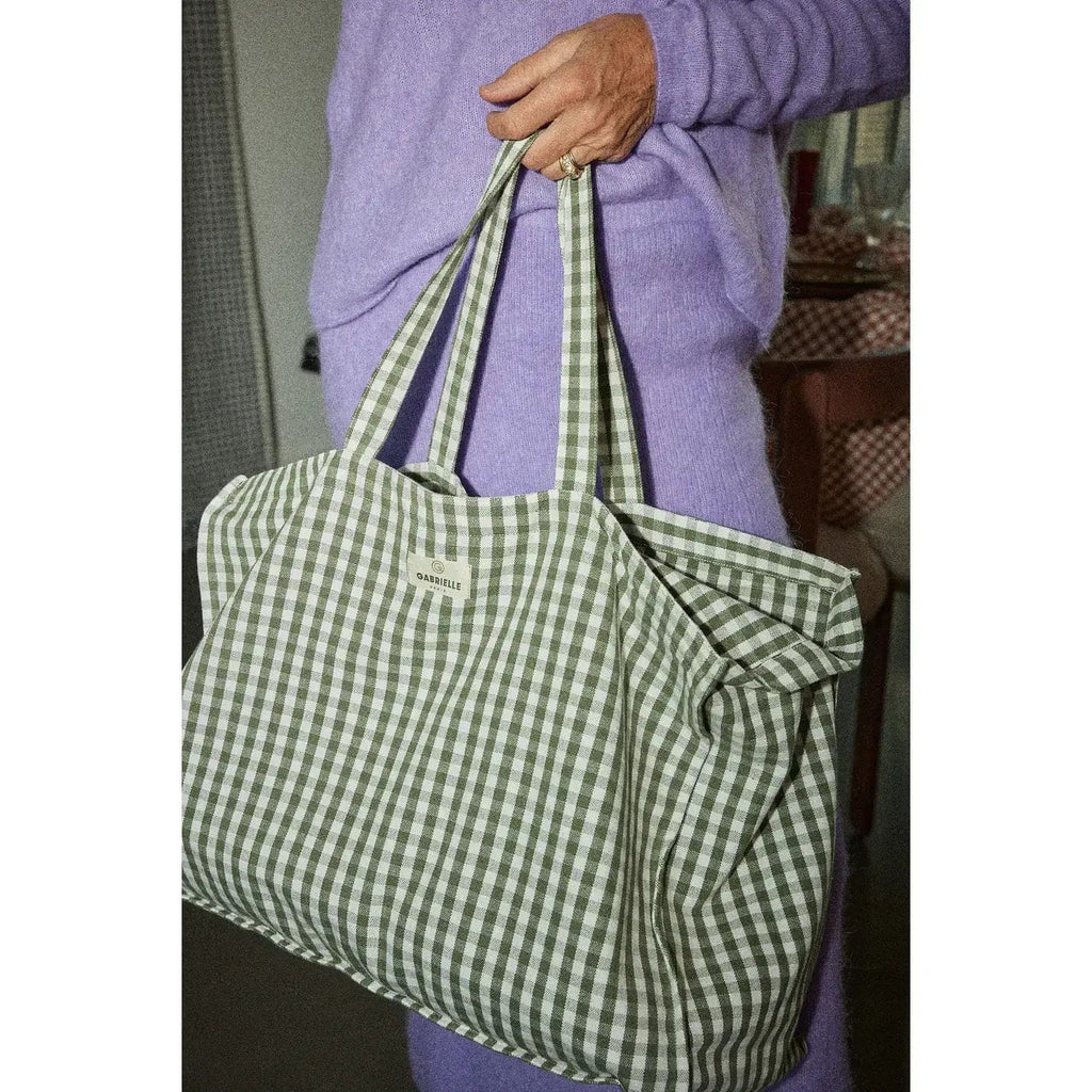 Gabrielle Paris Gabrielle Paris - GINGHAM COTTON WEEKEND BAG